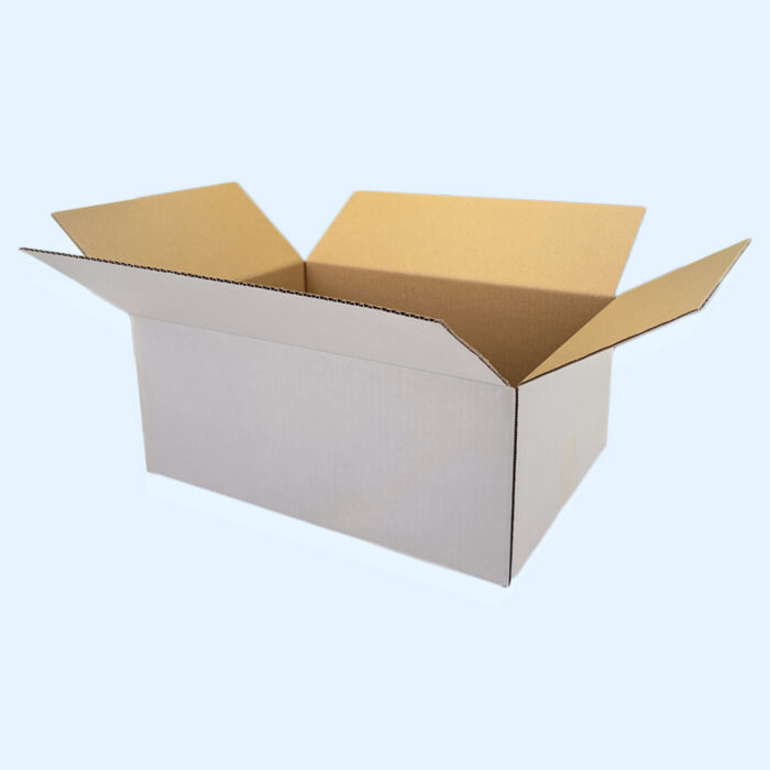 355x250x153 baltas gofrēta kartona kastes