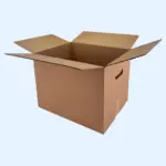 370x290x280 gofrēta kartona kastes ar rokturiem