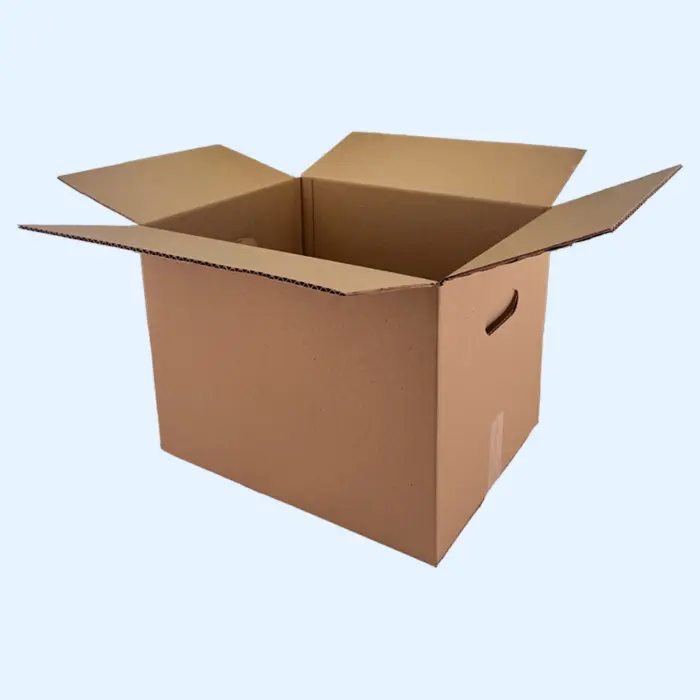 370x290x280 gofrēta kartona kastes ar rokturiem