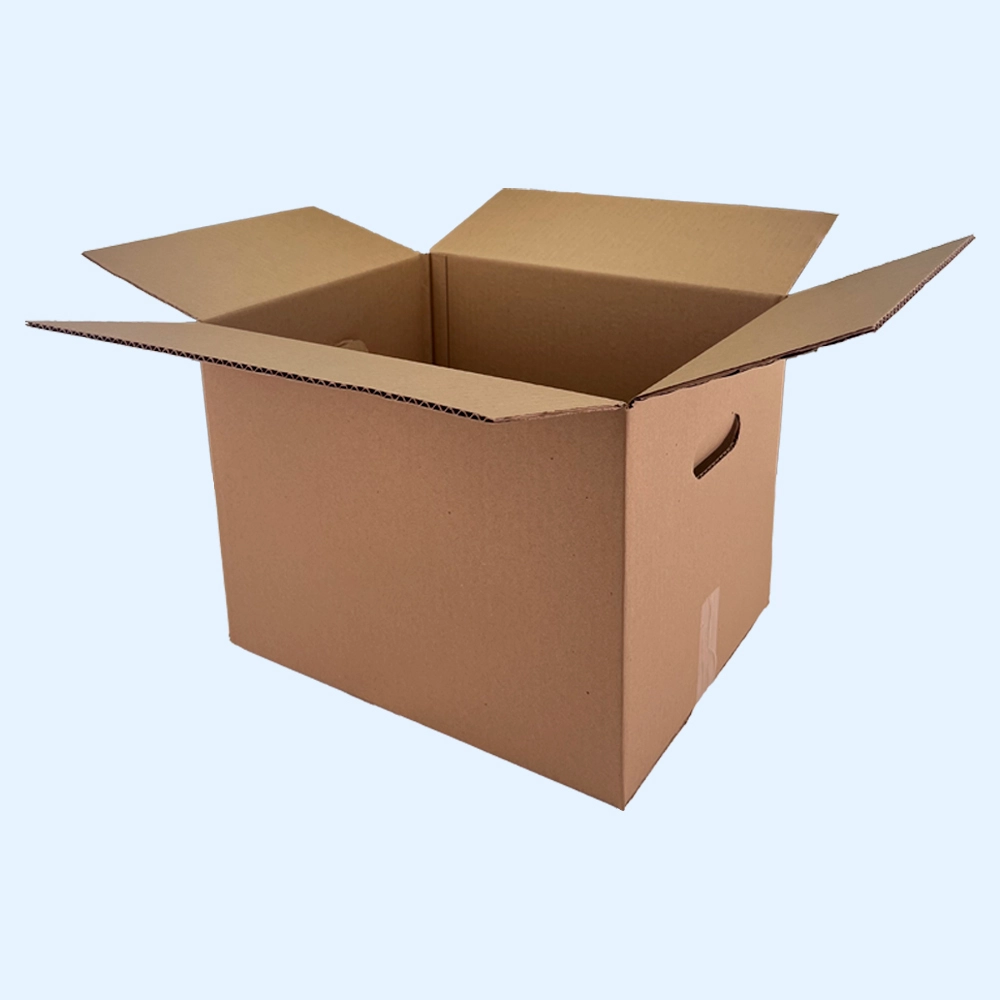 370x290x280 gofrēta kartona kastes ar rokturiem