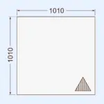 1010x1010 baltas gofrēta kartona loksnes