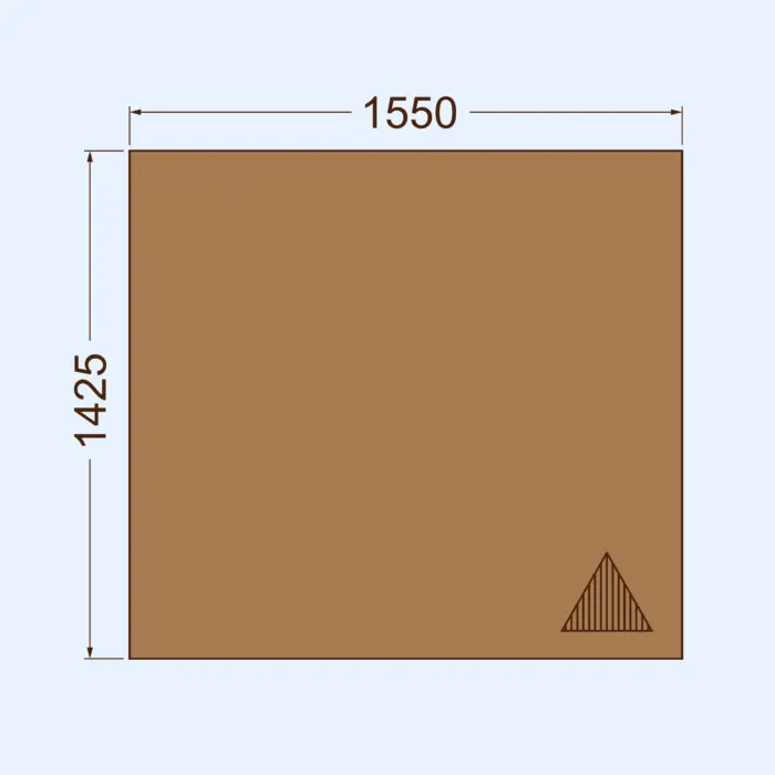 1550x1425 gofrēta kartona loksnes