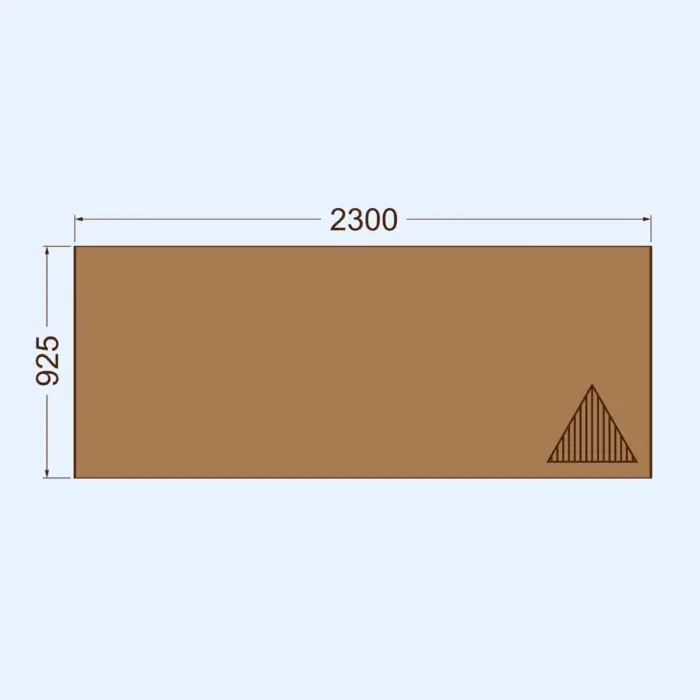 2300x925 gofrēta kartona loksnes