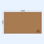 2440x1400 gofrēta kartona loksnes