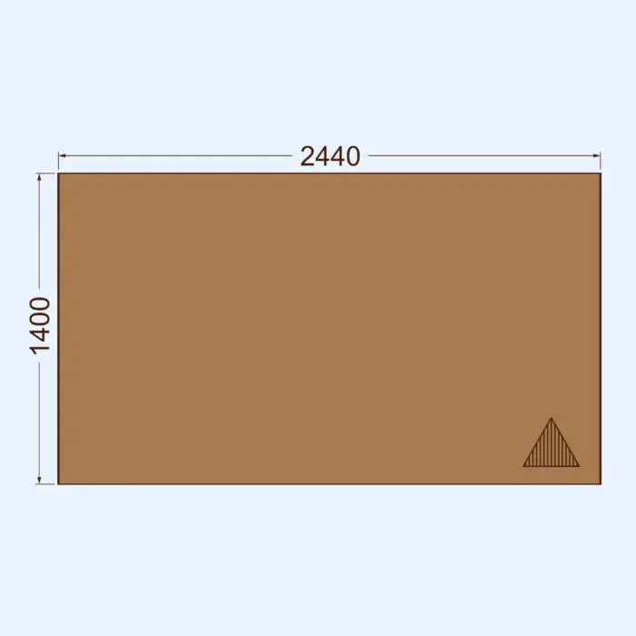 2440x1400 gofrēta kartona loksnes