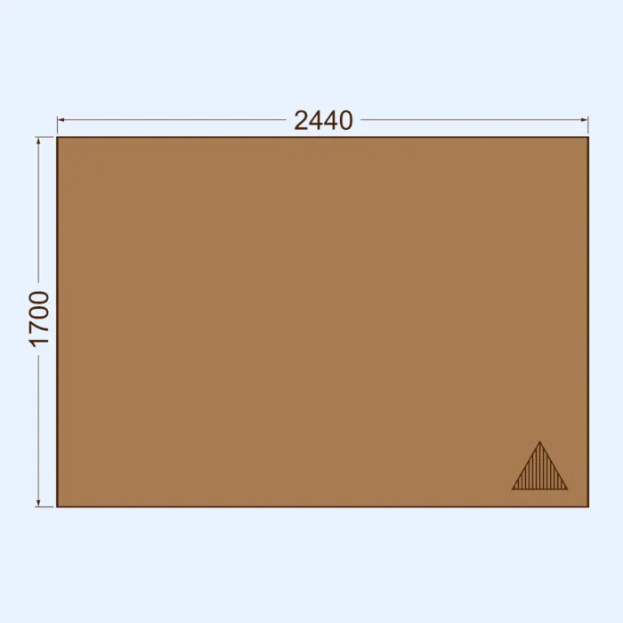 2440x1700 gofrēta kartona loksnes