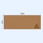 2500x950 gofrēta kartona loksnes