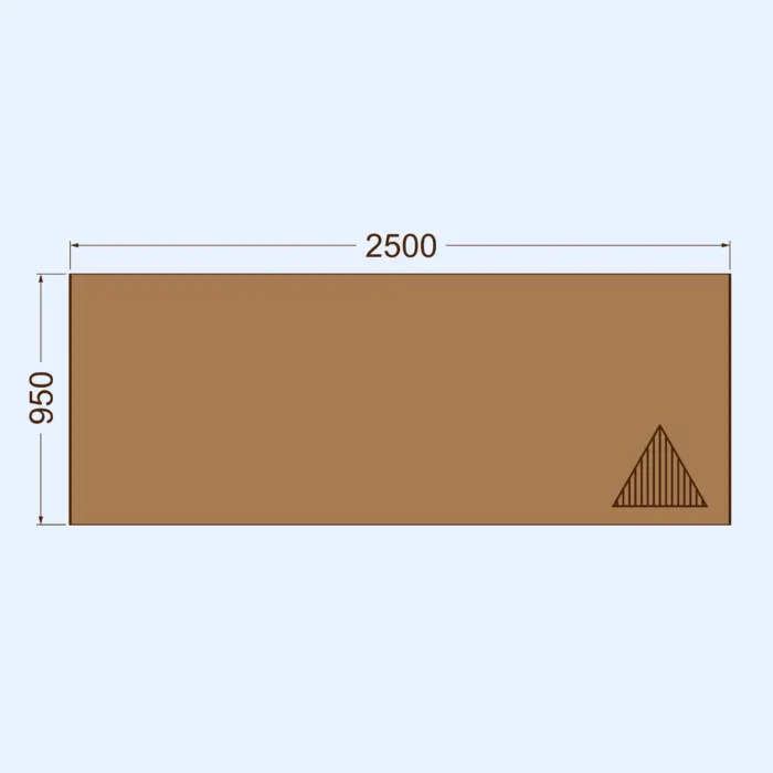 2500x950 gofrēta kartona loksnes