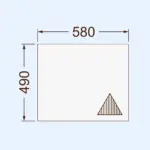 580x490 baltas gofrēta kartona loksnes