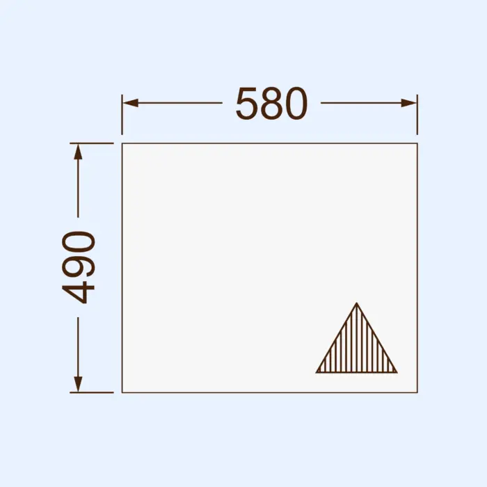 580x490 baltas gofrēta kartona loksnes