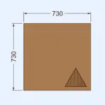 730x730 gofrēta kartona loksnes