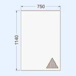 750x1140 baltas gofrēta kartona loksnes