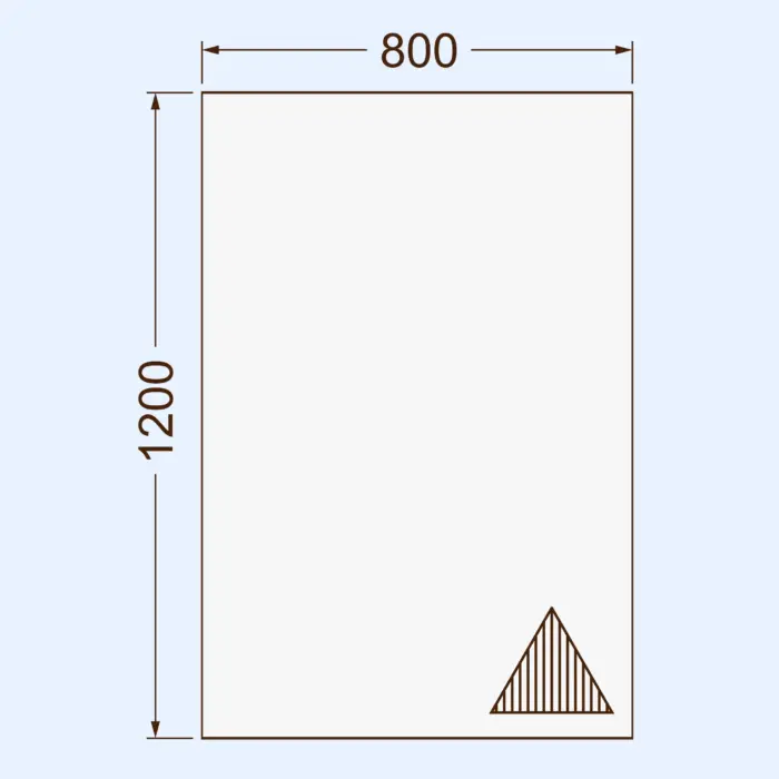 800x1200 baltas gofrēta kartona loksnes
