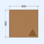 900x860 gofrēta kartona loksnes