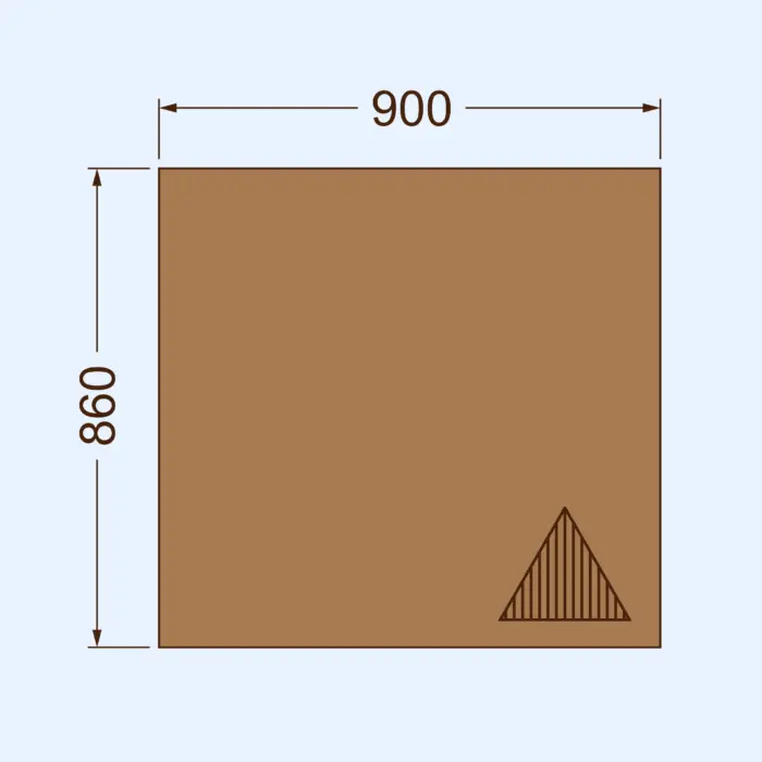 900x860 gofrēta kartona loksnes